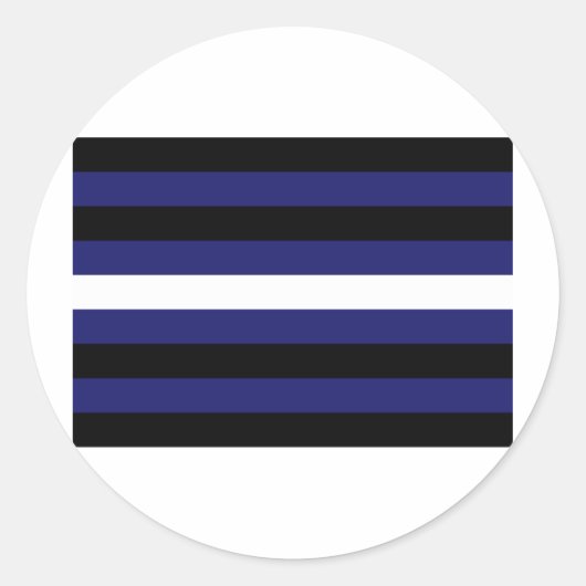 LEATHER FLAG STRIPES RUNDER AUFKLEBER (Vorderseite)