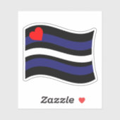 LEATHER FLAG WAVING AUFKLEBER (Blatt)
