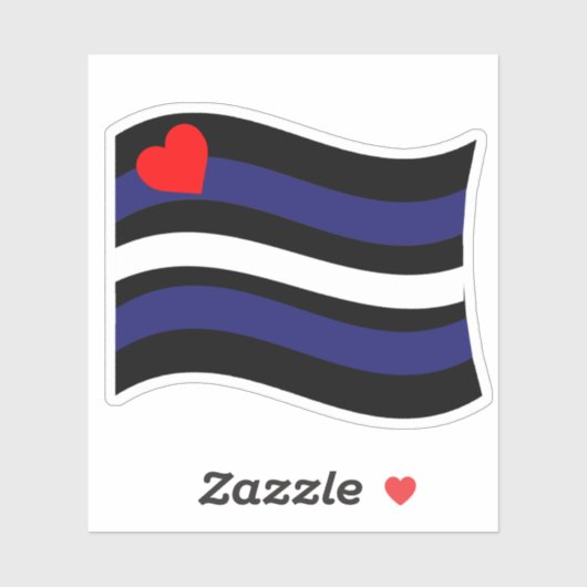 LEATHER FLAG WAVING AUFKLEBER (Blatt)