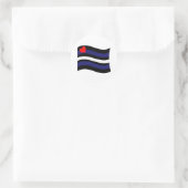 LEATHER FLAG WAVING RUNDER AUFKLEBER (Tasche)