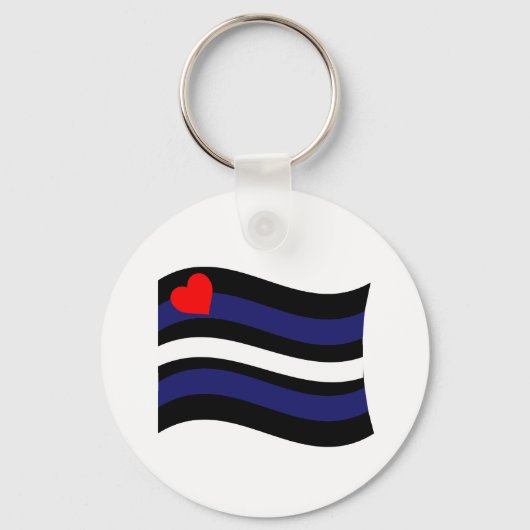 LEATHER FLAG WAVING SCHLÜSSELANHÄNGER (Vorderseite)