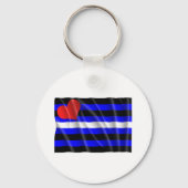 LEATHER FLAG WAVY SCHLÜSSELANHÄNGER (Vorderseite)