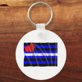 LEATHER FLAG WAVY SCHLÜSSELANHÄNGER (Vorderseite)