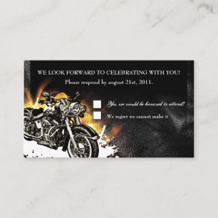 Leather & Flames Biker UAWG Empfang Begleitkarte