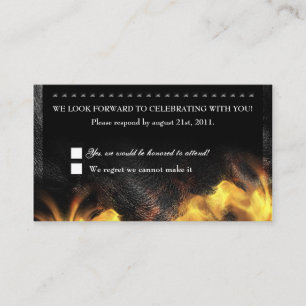 Leather Flames & Studs UAWG Empfang Begleitkarte