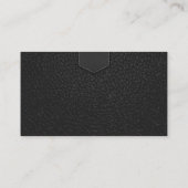 Leather Flap | geheftet Visitenkarte (Rückseite)