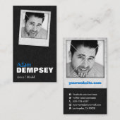 Leather Foto Actor Model Business Cards Visitenkarte (Vorne/Hinten)