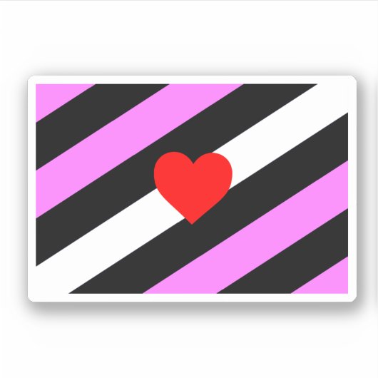 Leather Girl Pride Flag Aufkleber (Vorderseite)