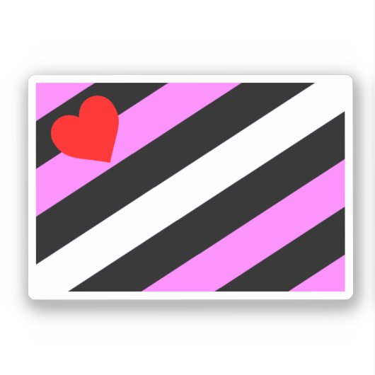 Leather Girl Pride Flag Aufkleber (Vorderseite)