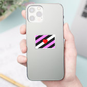 Leather Girl Pride Flag Aufkleber (Telefon)