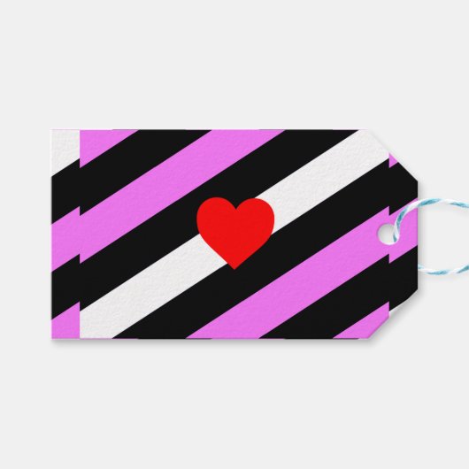 Leather Girl Pride Flag Geschenkanhänger (Vorderseite (Horizontal))