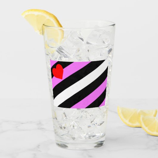Leather Girl Pride Flag Glas (Vorderseite Ice)