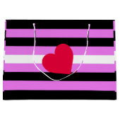 Leather Girl Pride Flag Große Geschenktüte (Vorderseite)