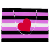 Leather Girl Pride Flag Große Geschenktüte (Rückseite)