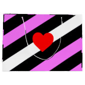 Leather Girl Pride Flag Große Geschenktüte (Rückseite)