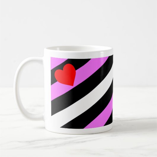 Leather Girl Pride Flag Kaffeetasse (Links)
