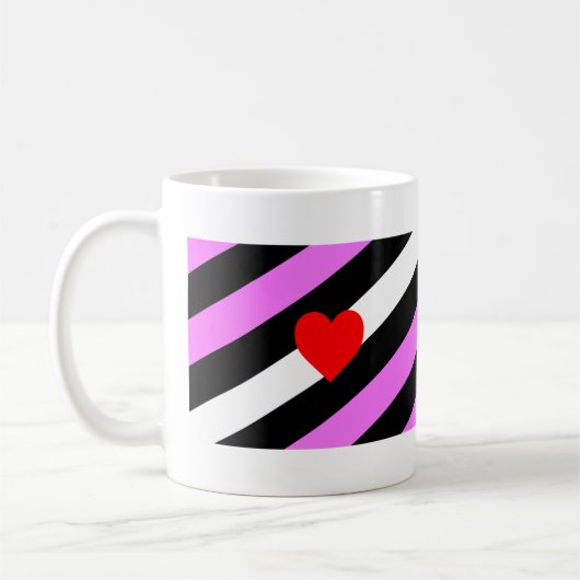 Leather Girl Pride Flag Kaffeetasse (Links)