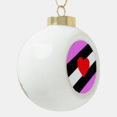 Leather Girl Pride Flag Keramik Kugel-Ornament (Links)