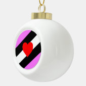 Leather Girl Pride Flag Keramik Kugel-Ornament (Rechts)