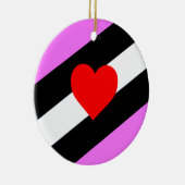 Leather Girl Pride Flag Keramik Ornament (Rechts)