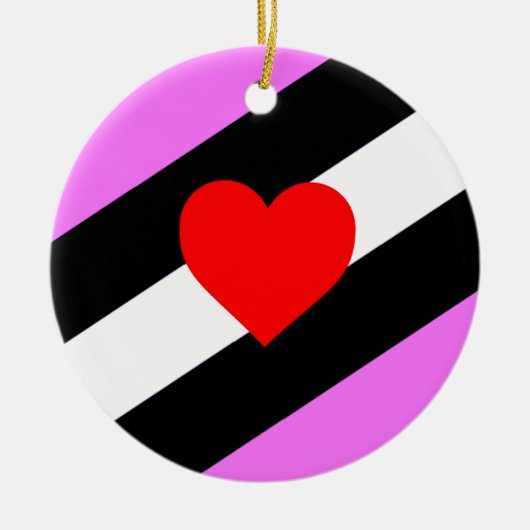 Leather Girl Pride Flag Keramik Ornament (Vorne)