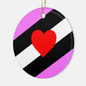 Leather Girl Pride Flag Keramik Ornament (Links)