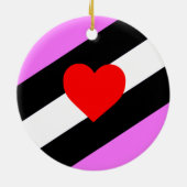 Leather Girl Pride Flag Keramik Ornament (Hinten)