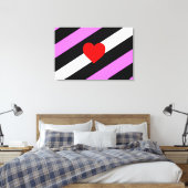 Leather Girl Pride Flag Leinwanddruck (Insitu (Schlafzimmer))
