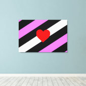 Leather Girl Pride Flag Leinwanddruck (Insitu (Holzboden))