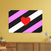 Leather Girl Pride Flag Leinwanddruck (Insitu (Wohnzimmer))