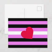 Leather Girl Pride Flag Postkarte (Vorne/Hinten)