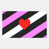 Leather Girl Pride Flag Rechteckiger Aufkleber (Vorderseite)