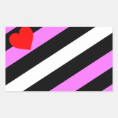 Leather Girl Pride Flag Rechteckiger Aufkleber (Vorderseite)