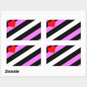 Leather Girl Pride Flag Rechteckiger Aufkleber (Blatt)