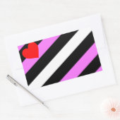 Leather Girl Pride Flag Rechteckiger Aufkleber (Umschlag)