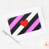 Leather Girl Pride Flag Rechteckiger Aufkleber (Umschlag)