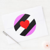 Leather Girl Pride Flag Runder Aufkleber (Umschlag)