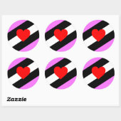 Leather Girl Pride Flag Runder Aufkleber (Blatt)