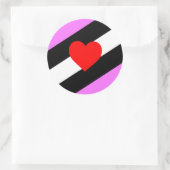 Leather Girl Pride Flag Runder Aufkleber (Tasche)