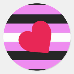 Leather Girl Pride Flag Runder Aufkleber