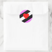 Leather Girl Pride Flag Runder Aufkleber (Tasche)
