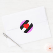 Leather Girl Pride Flag Runder Aufkleber (Umschlag)