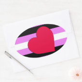 LEATHER GIRL PRIDE OVALER AUFKLEBER (Umschlag)