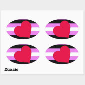 LEATHER GIRL PRIDE OVALER AUFKLEBER (Blatt)