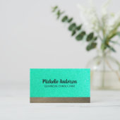 Leather Glitzer Visitenkarte (Stehend Vorderseite)