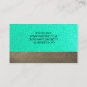 Leather Glitzer Visitenkarte (Rückseite)