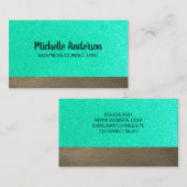 Leather Glitzer Visitenkarte (Vorne/Hinten)