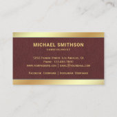 Leather Gold Caduceus Symbol Medical Beruflich Visitenkarte (Rückseite)