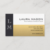 Leather Gold White Visitenkarte (Vorderseite)