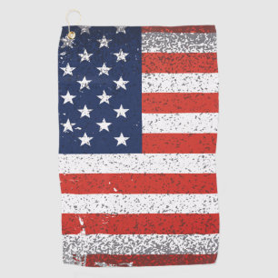 Leather Golf Glove with Flag of USA Golfhandtuch
